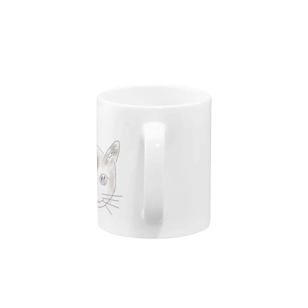 ♡なつの  ゆうひฅ^.  ̫ .^ฅのNatsu Cat2 Mug :handle