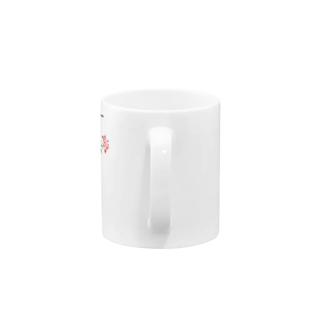 杉山田のバラのクロス Mug :handle