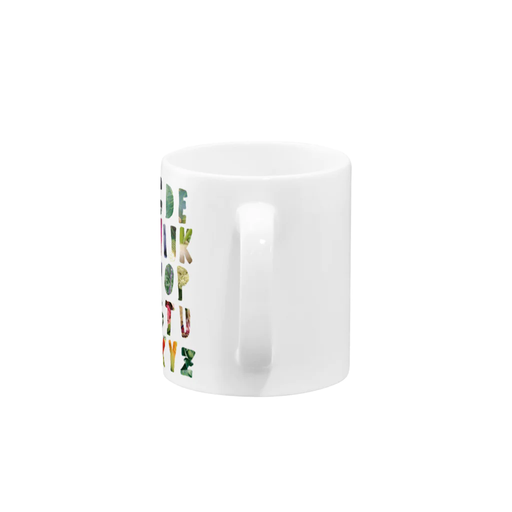 mya-mya=MIYA JUNKO's shop 02のAlphabet of Vegetables Mug :handle