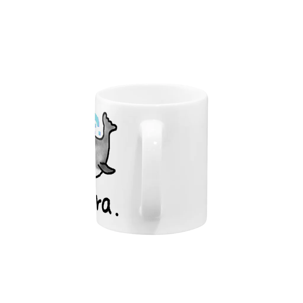 ぱくまる水産のにっこりくじらマグカップ Mug :handle