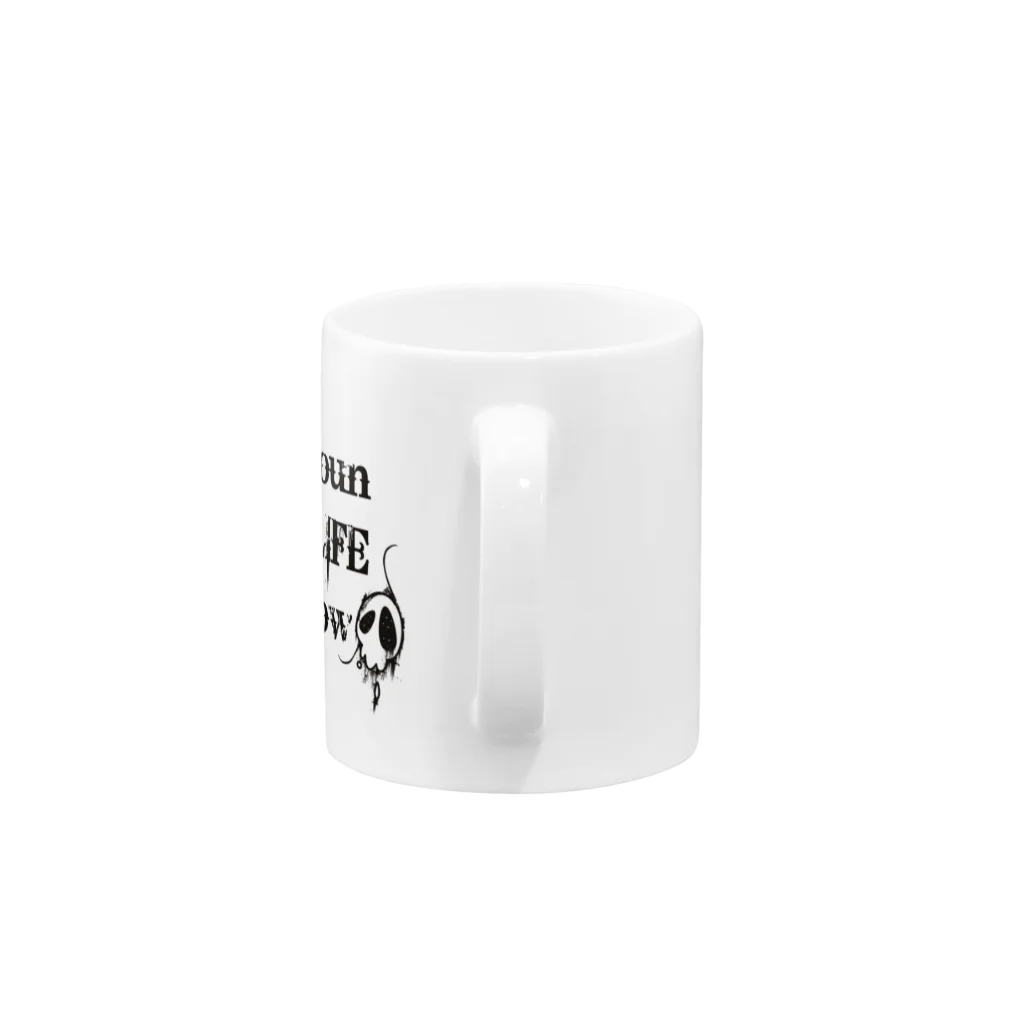 CUBIC ITEMのDoun LIFE now-白- Mug :handle