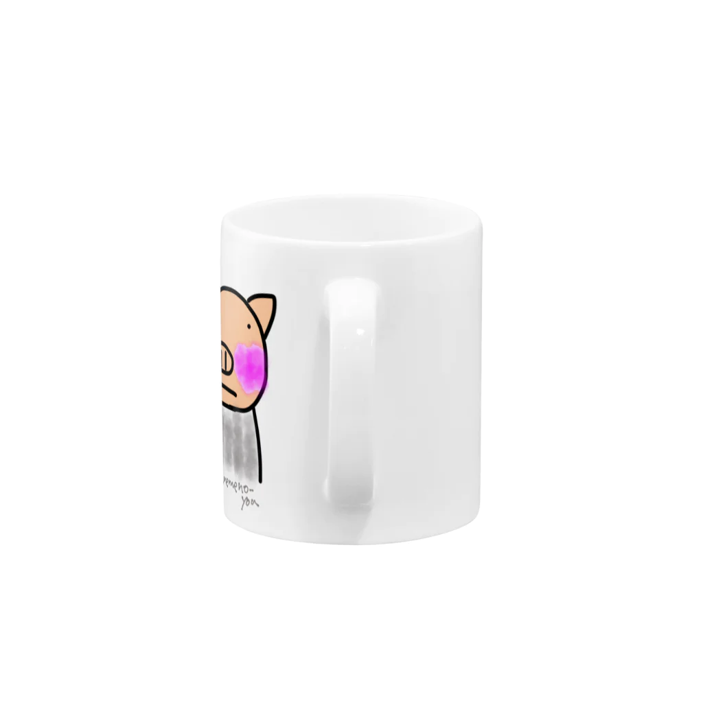 taremeno-youのへんてこなぶた Mug :handle