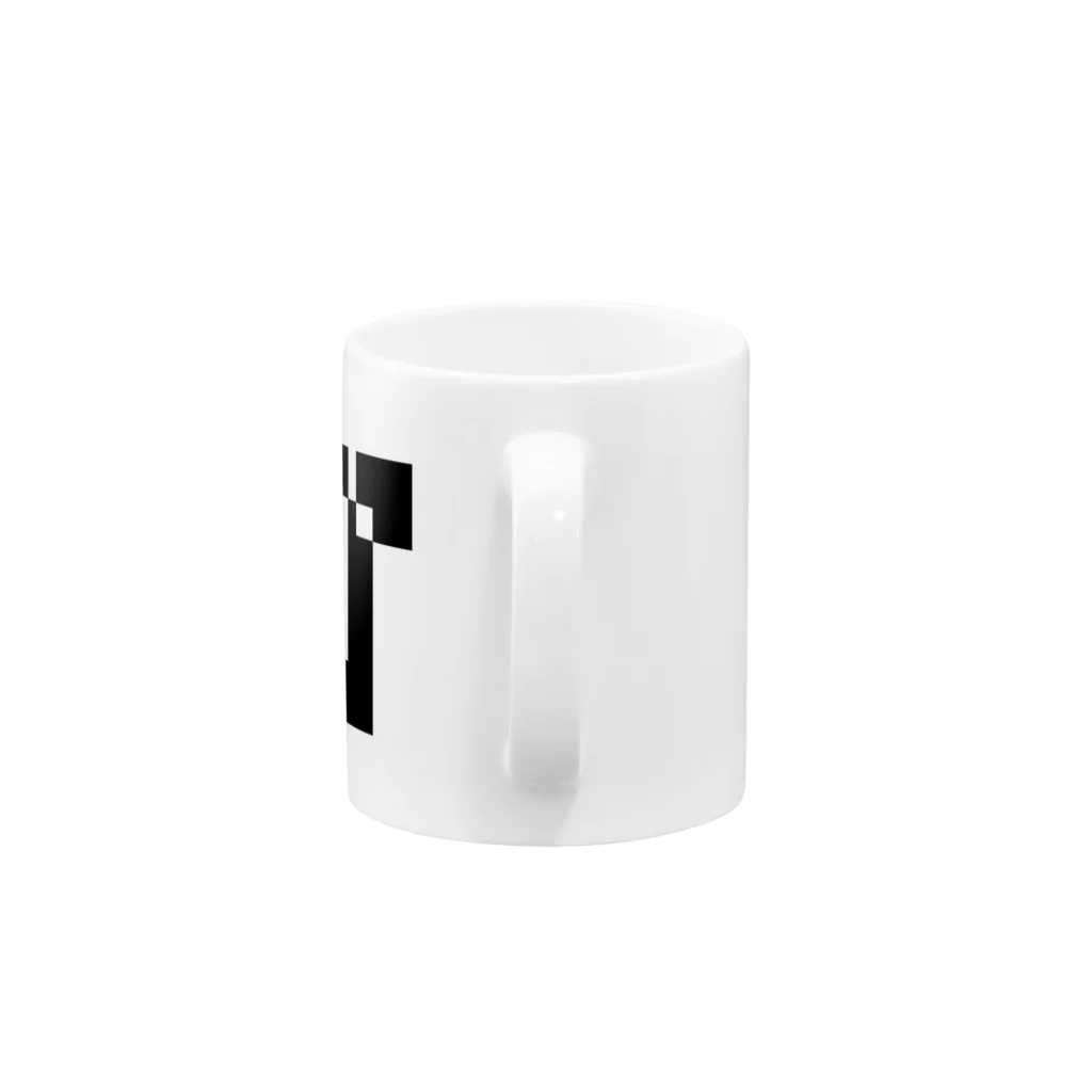 シンプルデザイン：Ｔシャツ・パーカー・スマートフォンケース・トートバッグ・マグカップのシンプルデザインアルファベットP Mug :handle