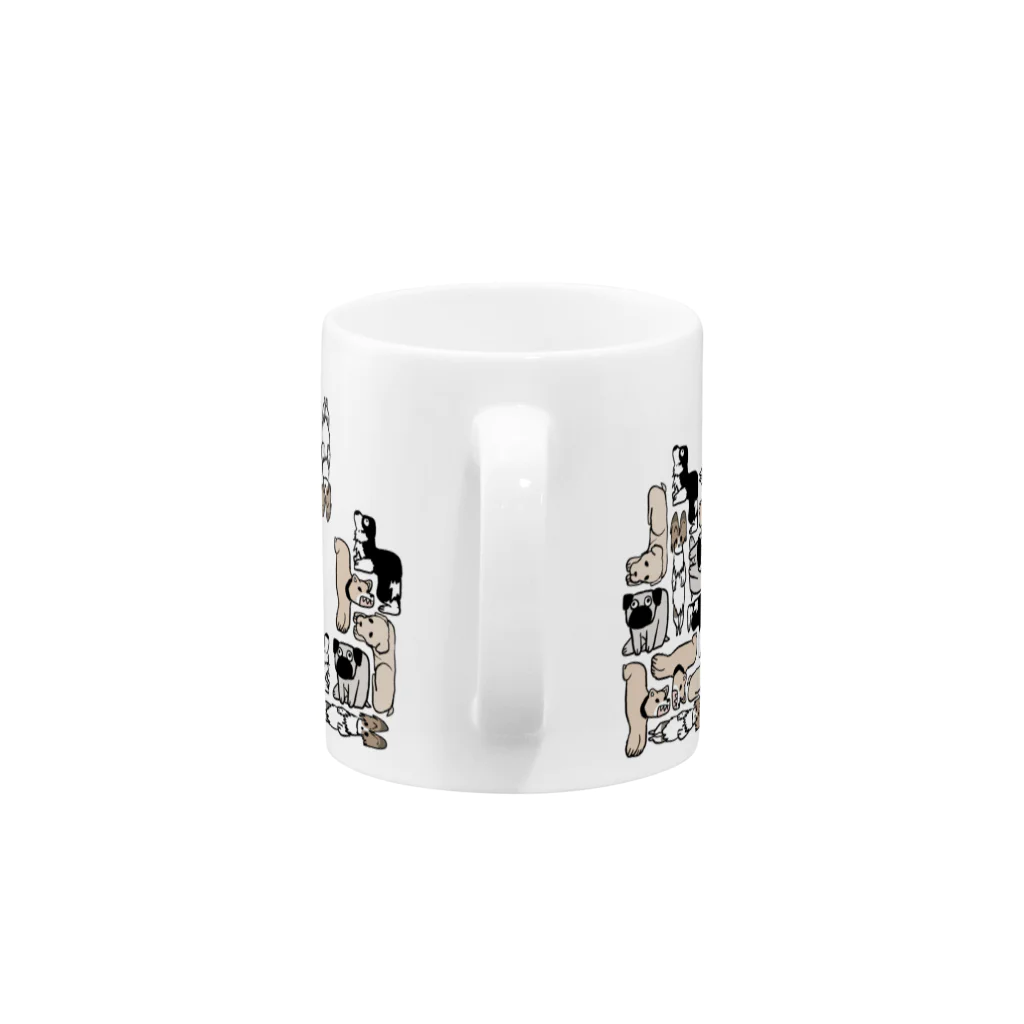 SHOP BØWNTENの犬ブロック Mug :handle