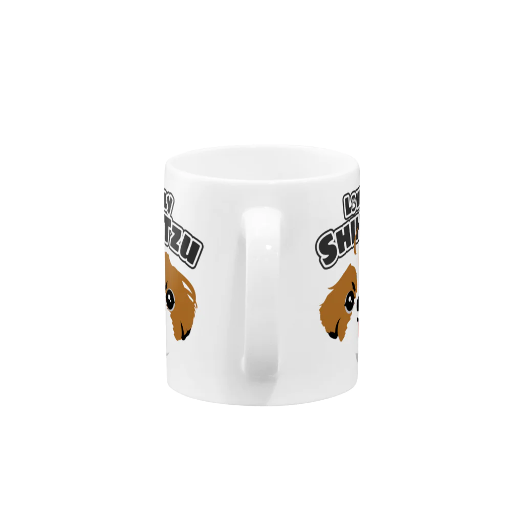 ぽんずのLovelyシーズー犬グッズの舌ぺろシーズー犬マグカップ#1 Mug :handle