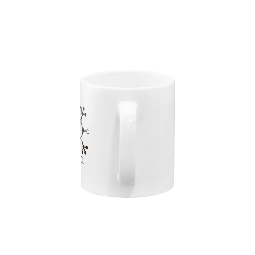 st_drop_laboratoryのカフェインの化学構造式 Mug :handle