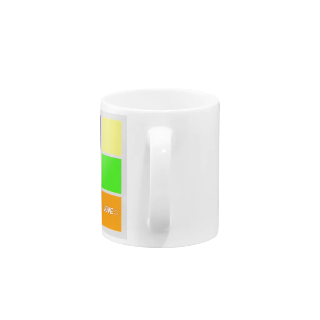 sanasanaのHAPPY＆LOVEカラー Mug :handle