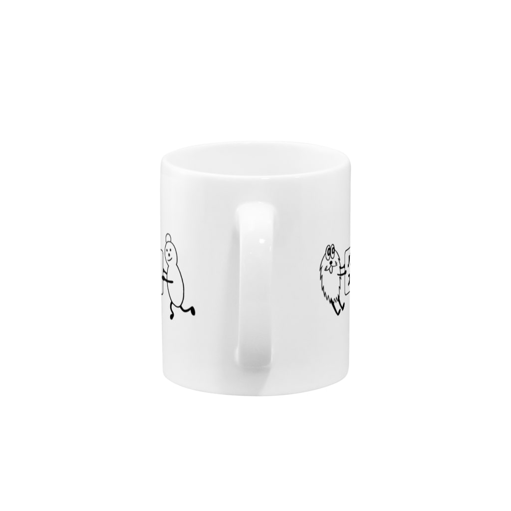 パペットスンスンのスンスンとノンノンとロゴ Mug :handle