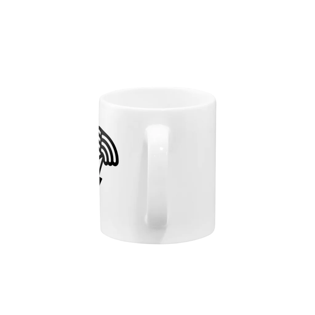 block.fmのblock.fmオフィシャルモノトーンロゴグッズ Mug :handle