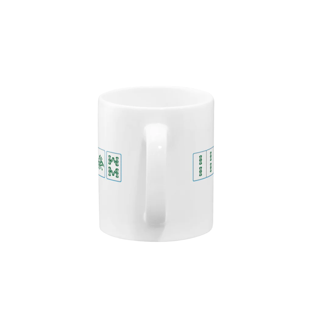 KANdoraMOROnoriの緑一色（ALL GREEN）くん Mug :handle