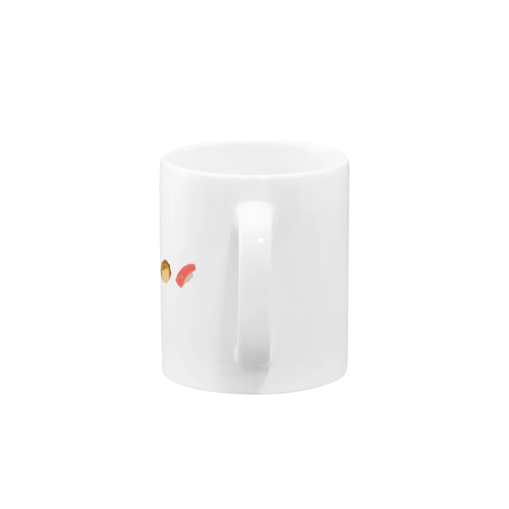 薄力の好きな食べ物が並んじゃってる Mug :handle