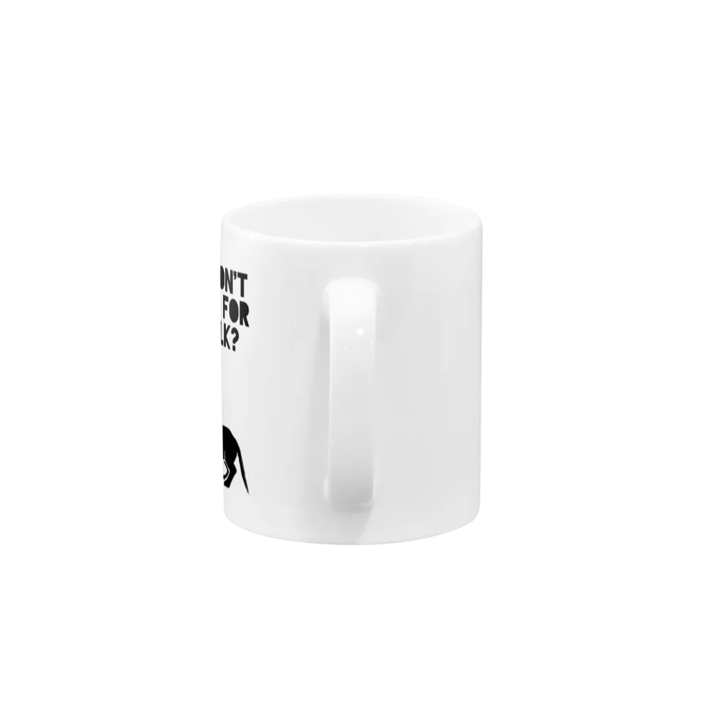 For Hundred Experienceのダックスのシルエット Mug :handle