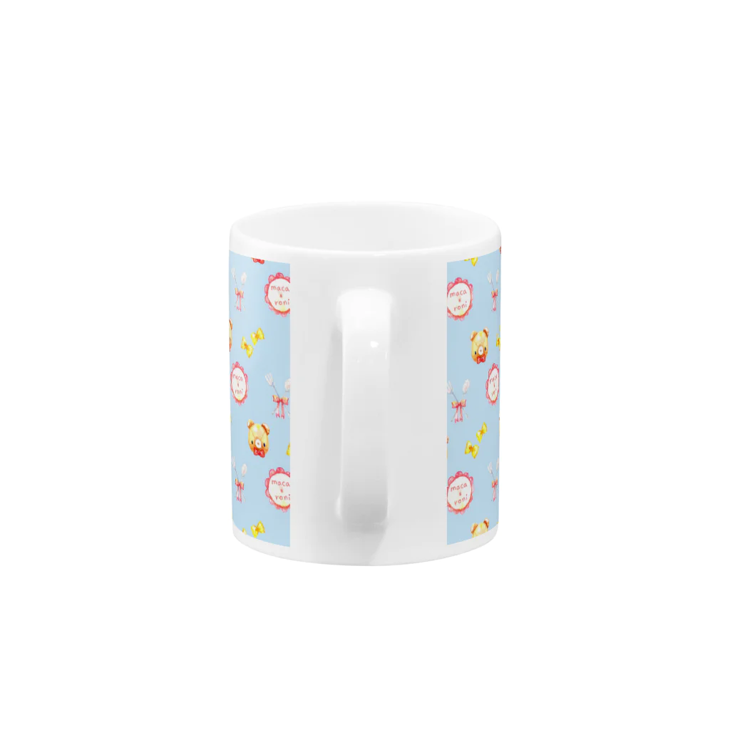 ゆふころころカービィのmacaroniくまプリント Mug :handle