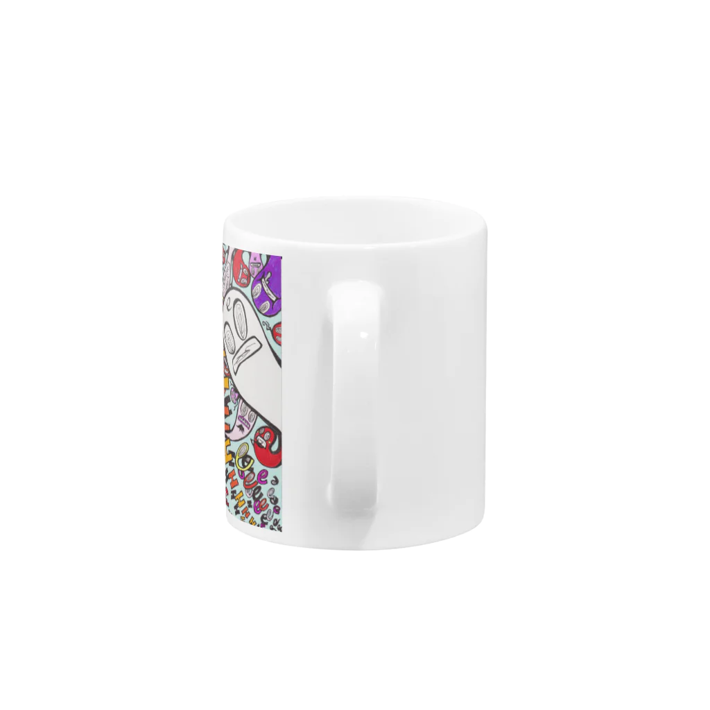 OMENYAのぶったまげおばけ Mug :handle