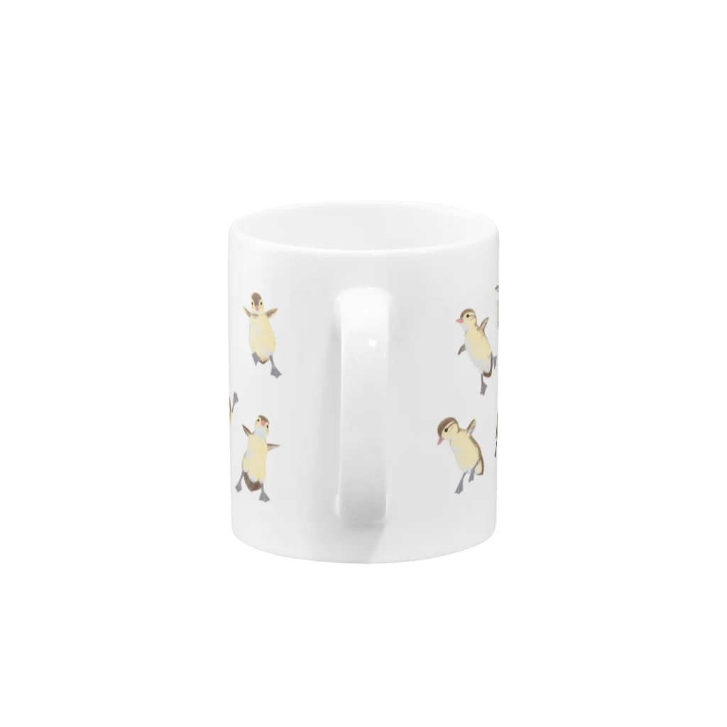 piro piro piccoloのjumping duckling Mug :handle