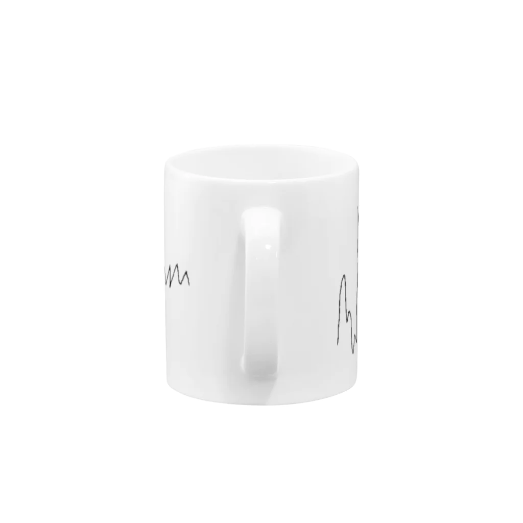 らるう企画の心電図 Mug :handle