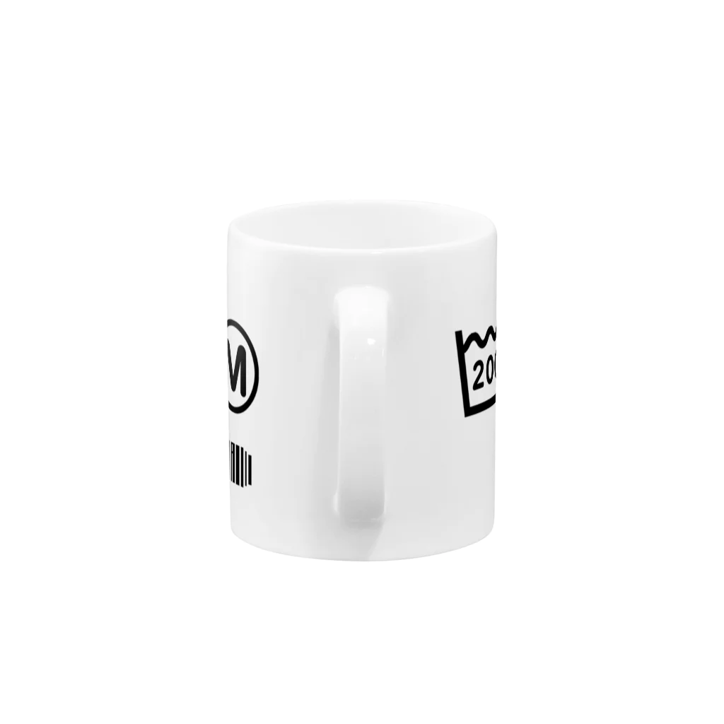 MaskMaidのマスクメイド（お洗濯マーク黒） Mug :handle