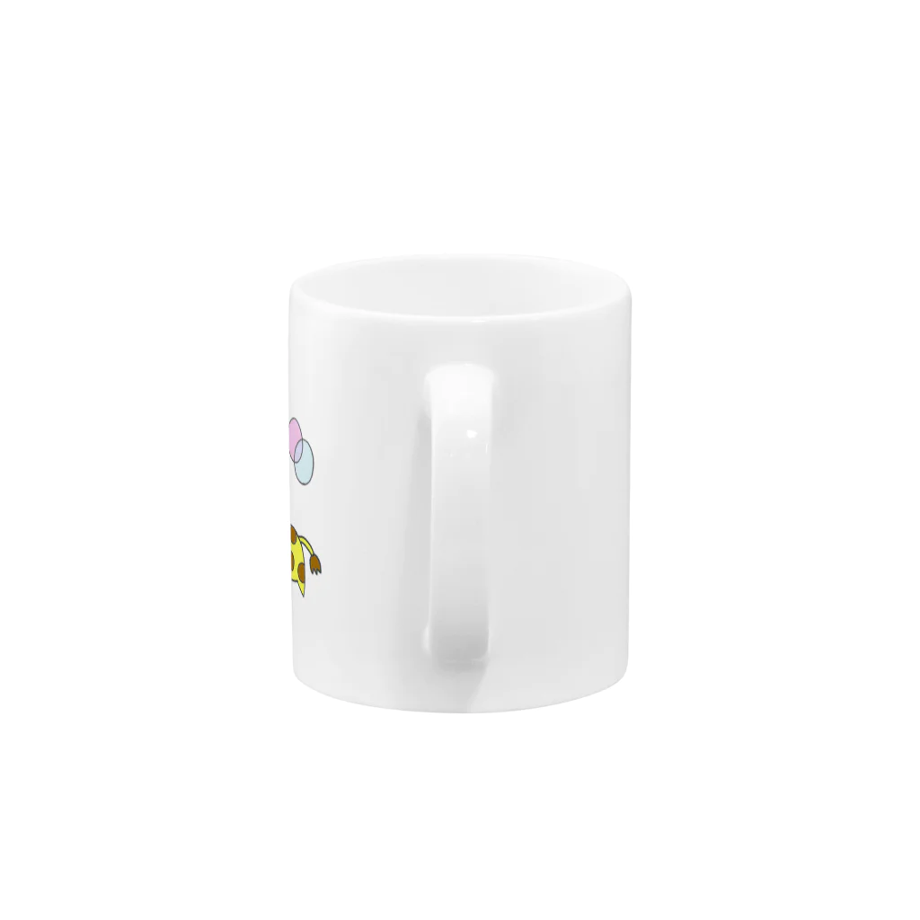 pom_pomのいつもみまもってるよ　きりん Mug :handle