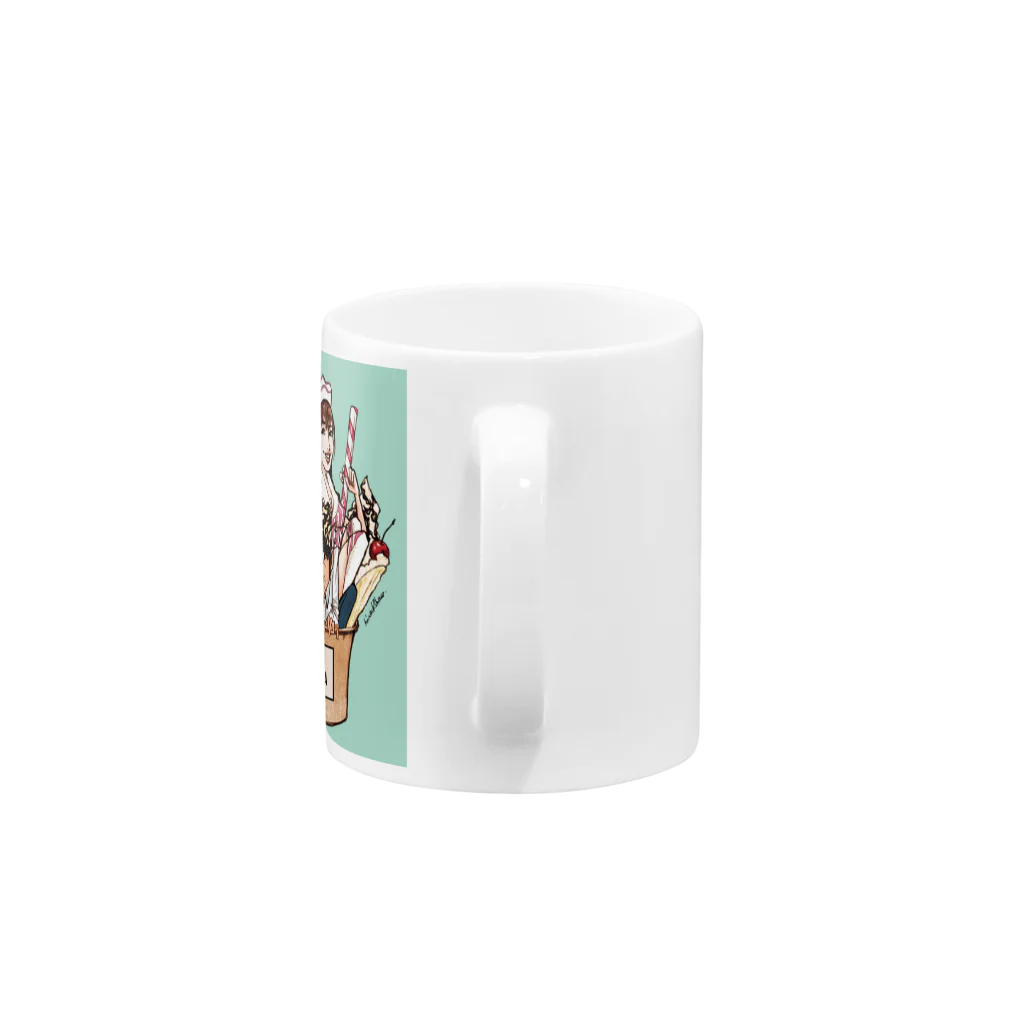 チーム・ギンクラ公式SHOPのParfait ginkuraマグカップ Mug :handle