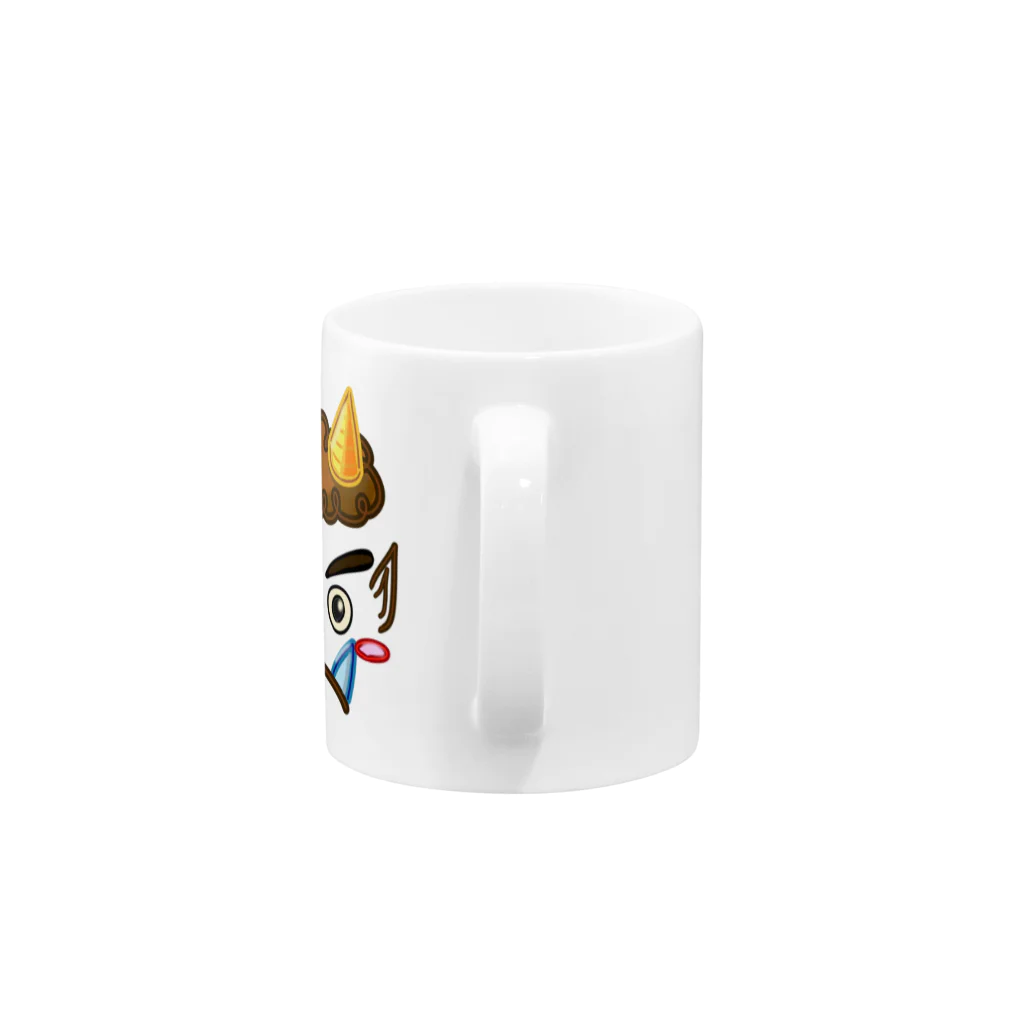よもぎのショップの節分の鬼（豆まき用） Mug :handle
