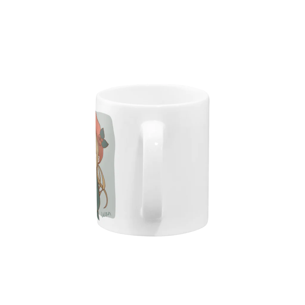 wanのおみせのわんのアイコンのながそで Mug :handle