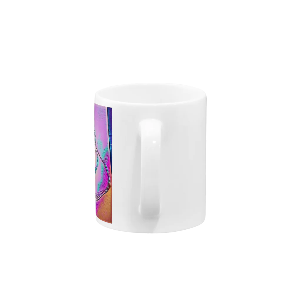 プリンショップのフレンチブル Mug :handle