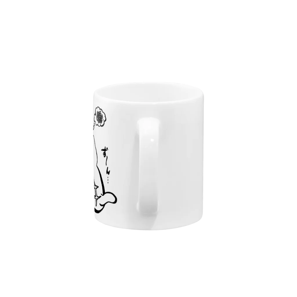 気ままに創作　よろず堂のどんよりねこ Mug :handle