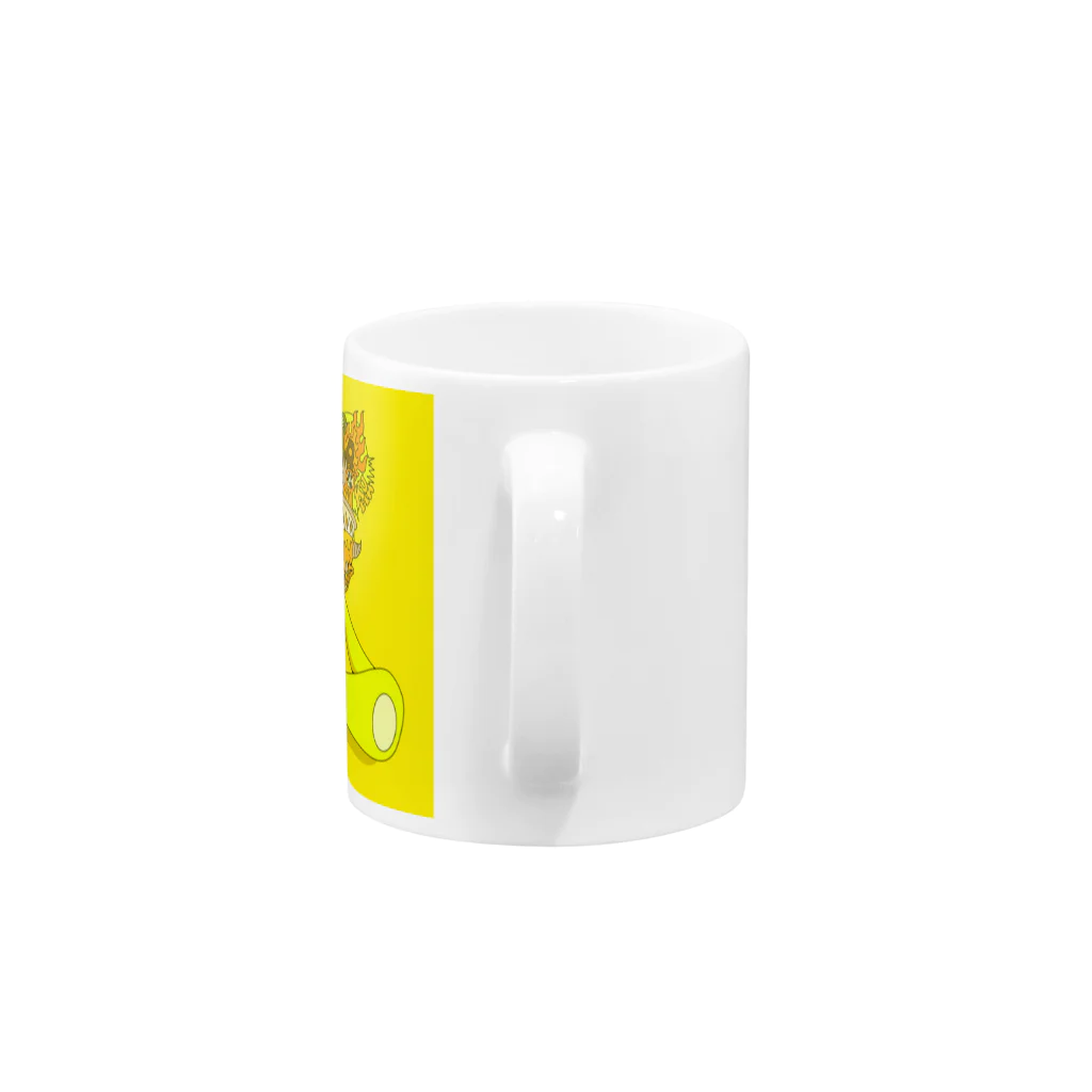 りん太のShocking face Animal arts 「Yellow Bear」 Mug :handle