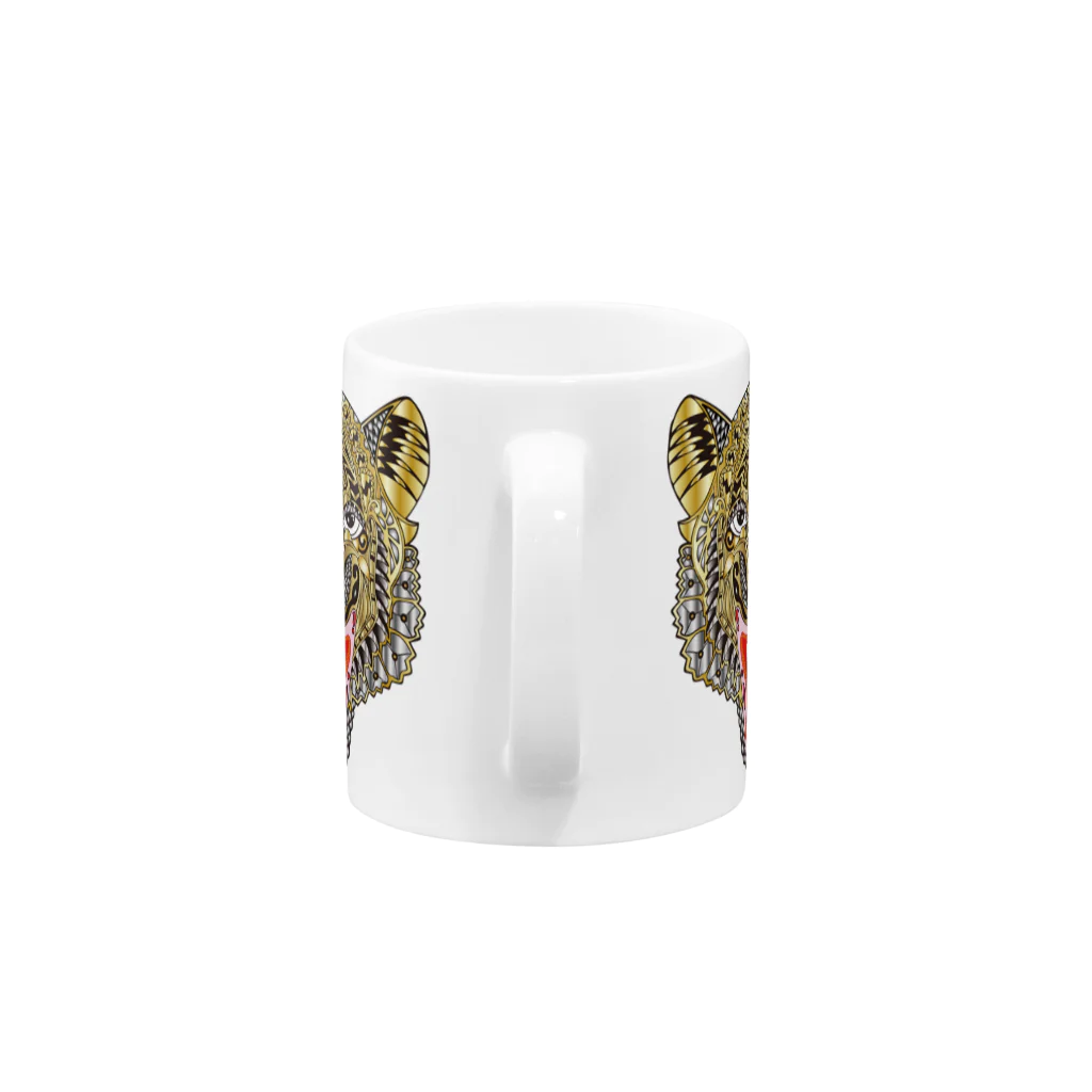 Drecome_Designのタイガー Mug :handle