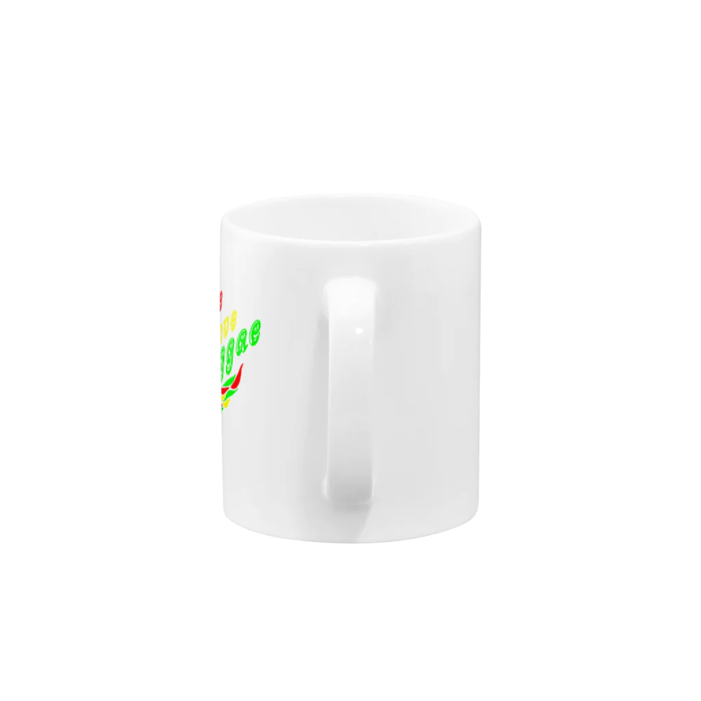 風乃応援団のOne Love Reggae（ラスタ） Mug :handle