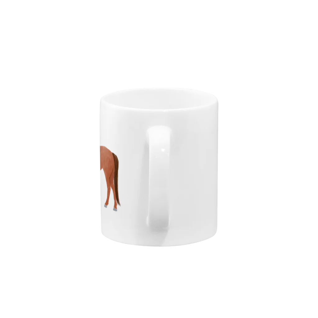 Enif-エニフ-のクレヨン風の馬（鹿毛） Mug :handle