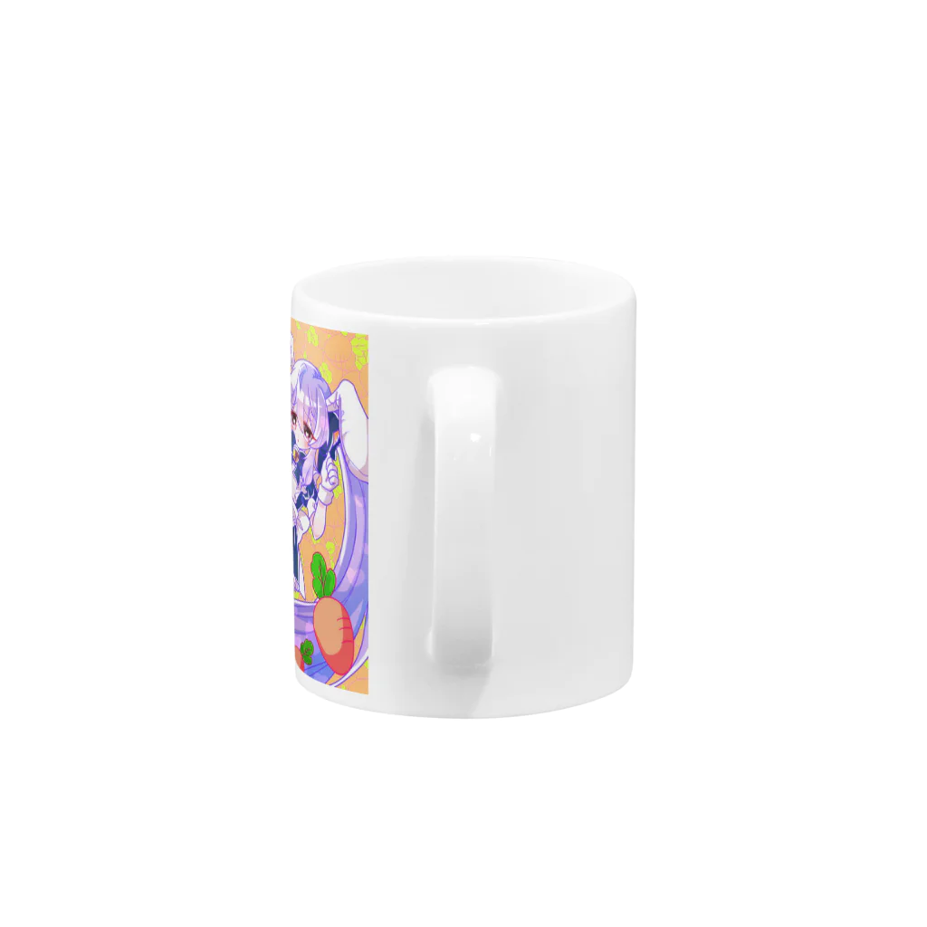 いちご爆弾の宇宙うさぎのミュウ Mug :handle