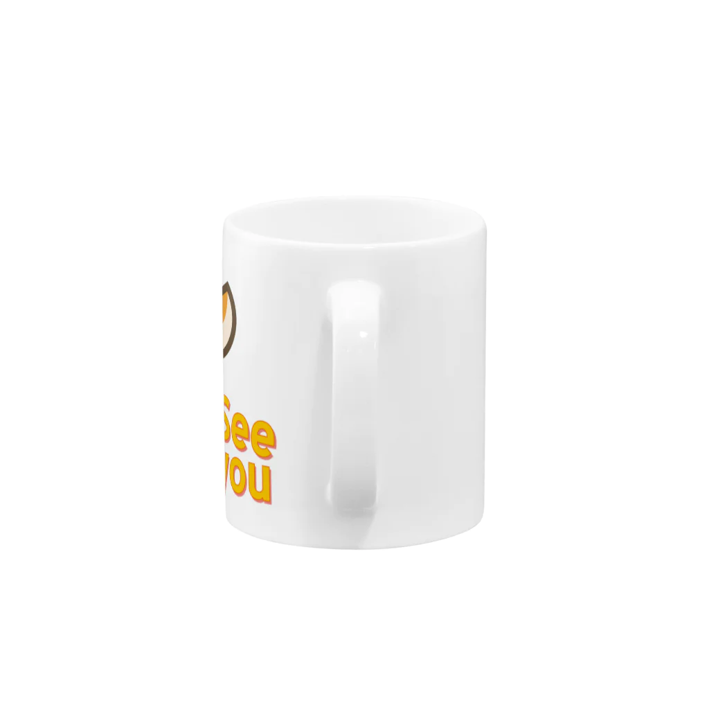 ザ・ワタナバッフルのマロンヘッドのネコ”see you” Mug :handle