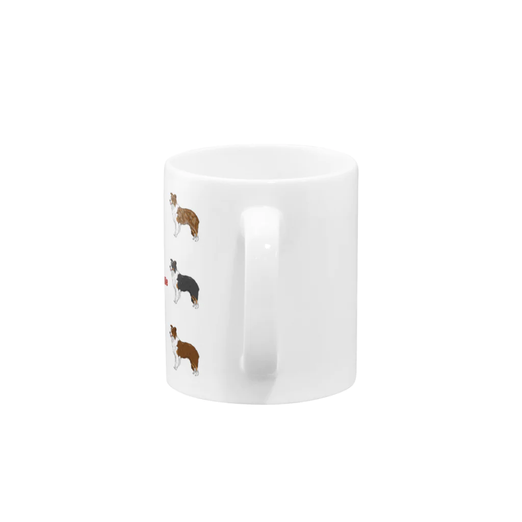 Saori  BTのBorder collie stack Mug :handle