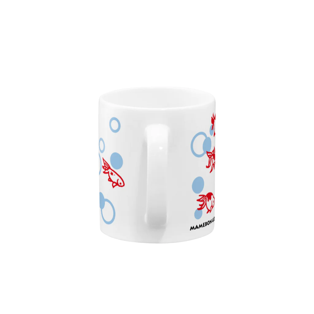 鉄格子乃人魚SUZURI支店のまめぼんはんこ金魚2019 Mug :handle