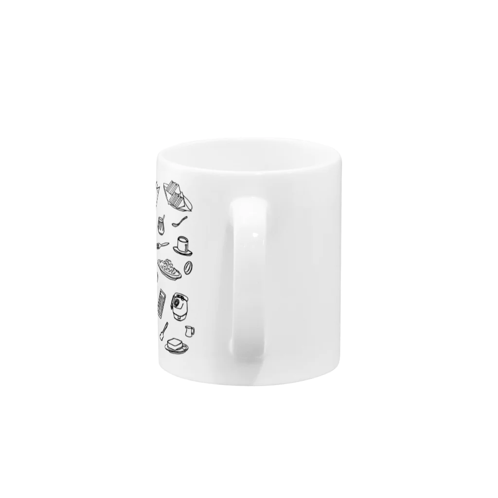 気ままに創作　よろず堂の純喫茶　モノクロ Mug :handle
