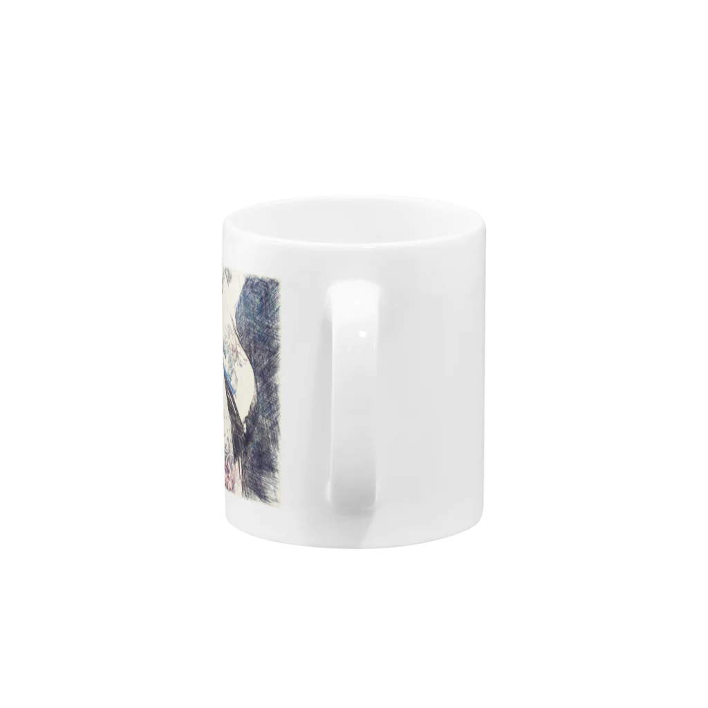 Lost'knotのBLUE CALL GIRL Mug :handle