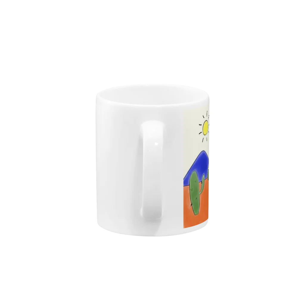 クマバチゴルフ倶楽部のクマバチとメキシカンタイル Mug :handle