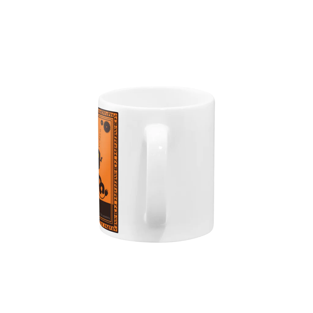 【喝っ！パどきあ。】SUZURI店舗のロボシルエット Mug :handle
