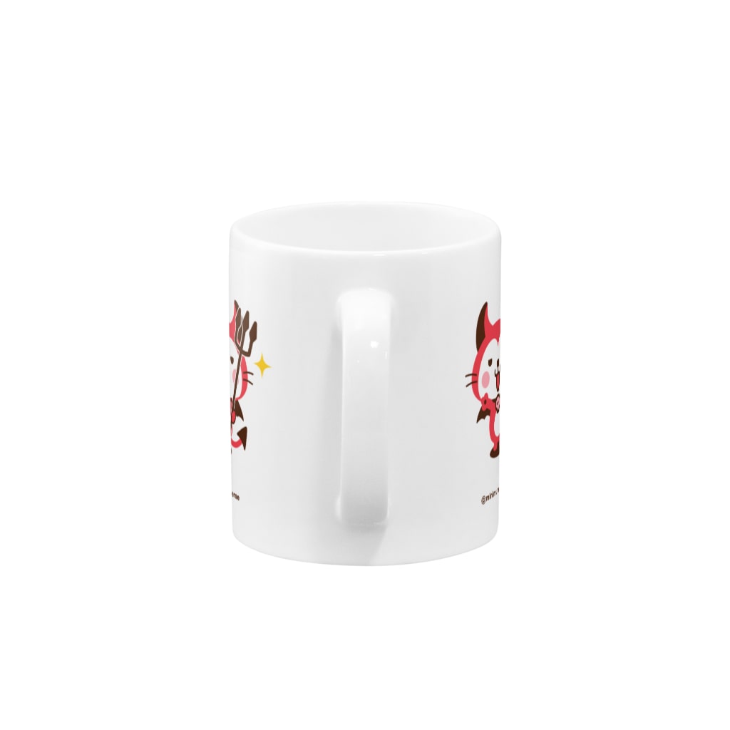 ミニマムユニヴァース@SUZURIのデビねこくんマグカップ Mug :handle