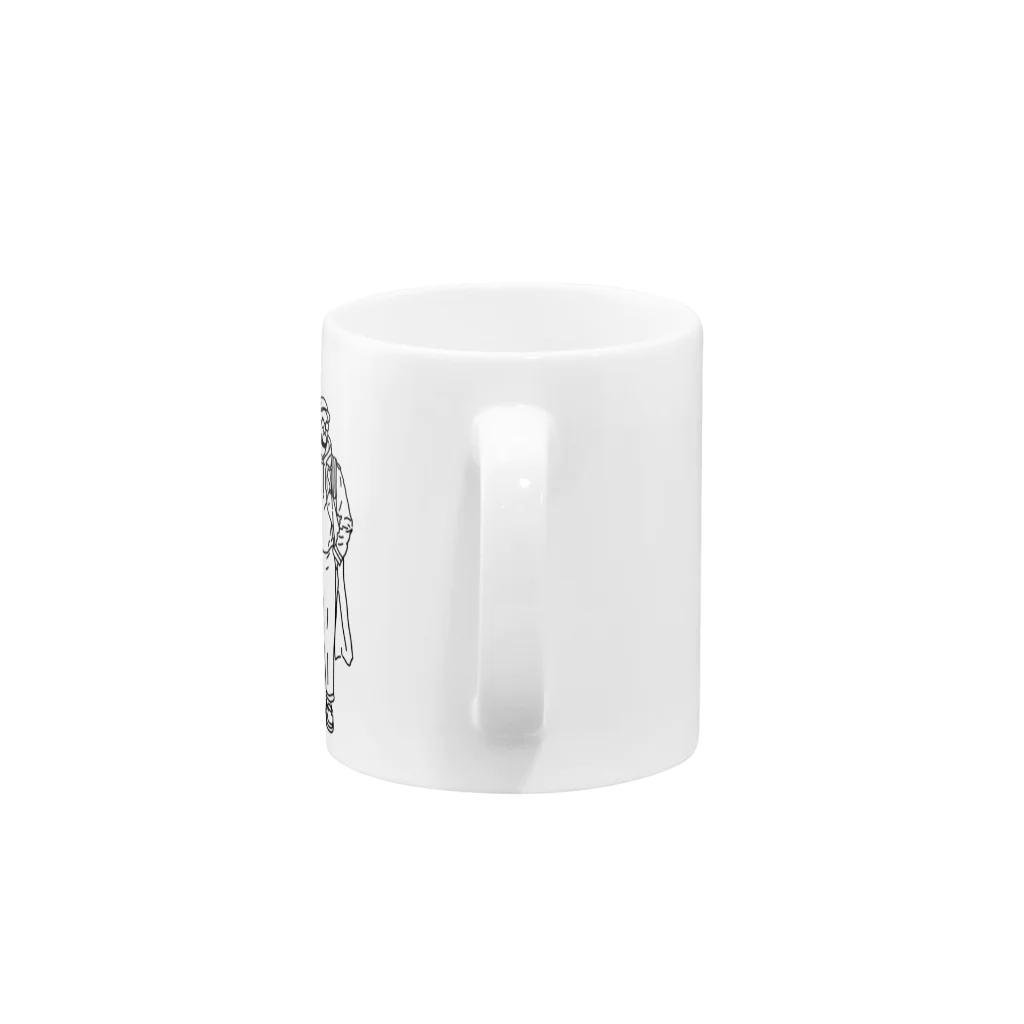 okazimaのメガネボーイ Mug :handle