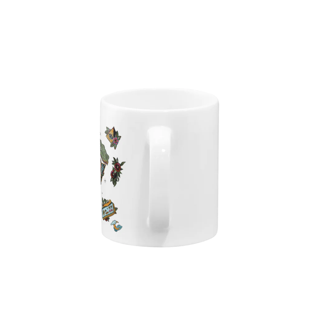 レッドムーンのポップカルチャー Mug :handle