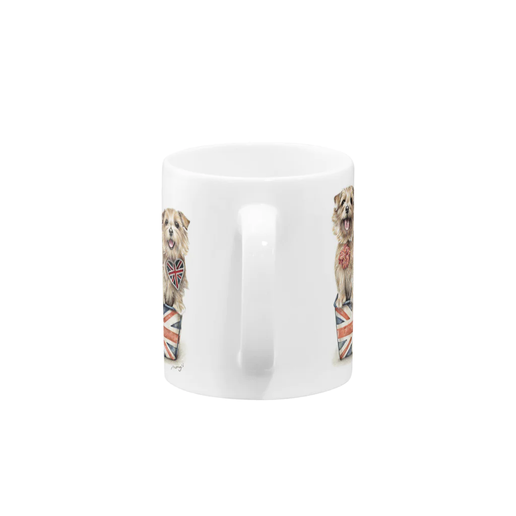 Momojiの犬画のノーフォークテリア14 Mug :handle