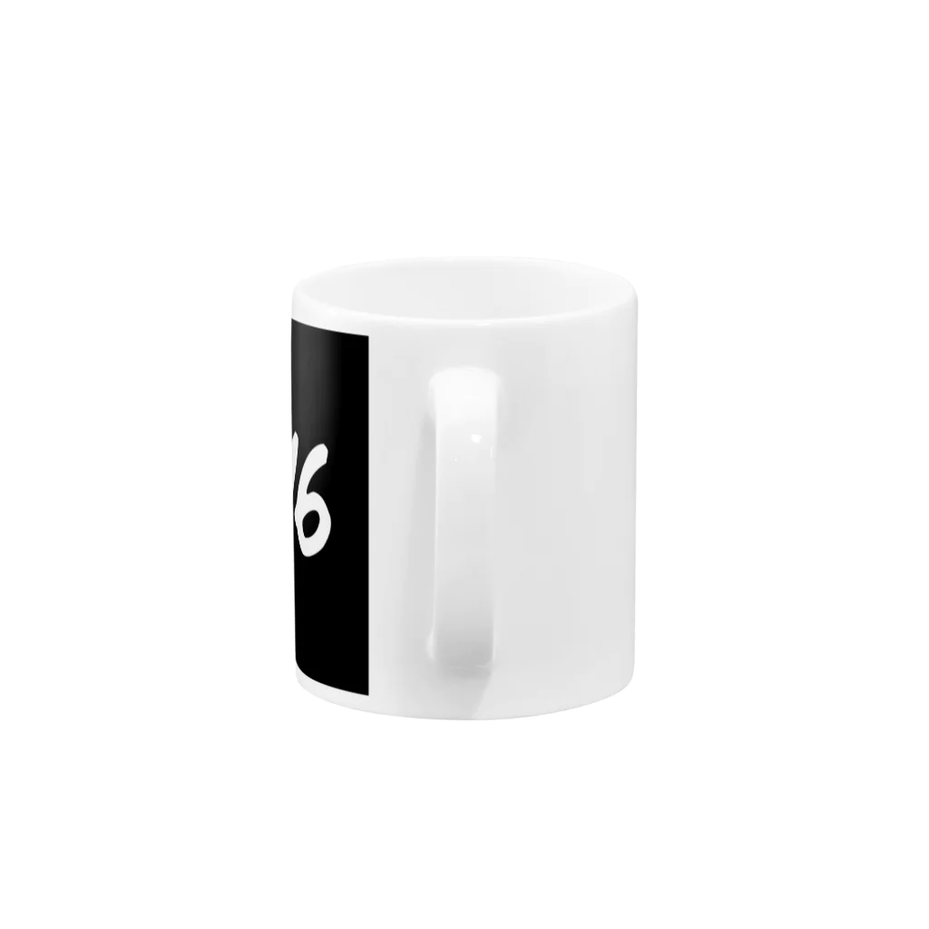 HAPPY 2016の2016正月グッズ SQUARE 666 BLACK Mug :handle