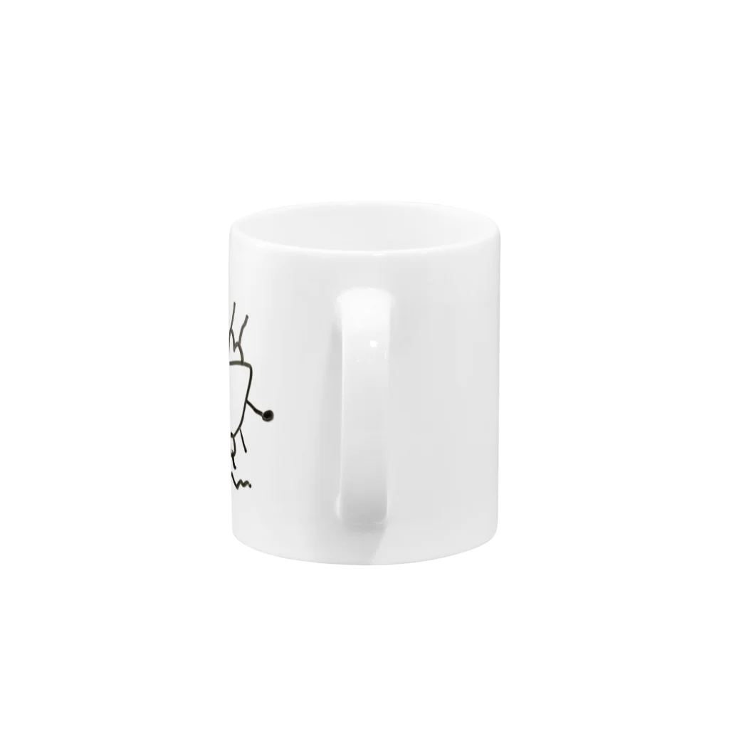 カカシドットコムの長男の絵　ライオン Mug :handle