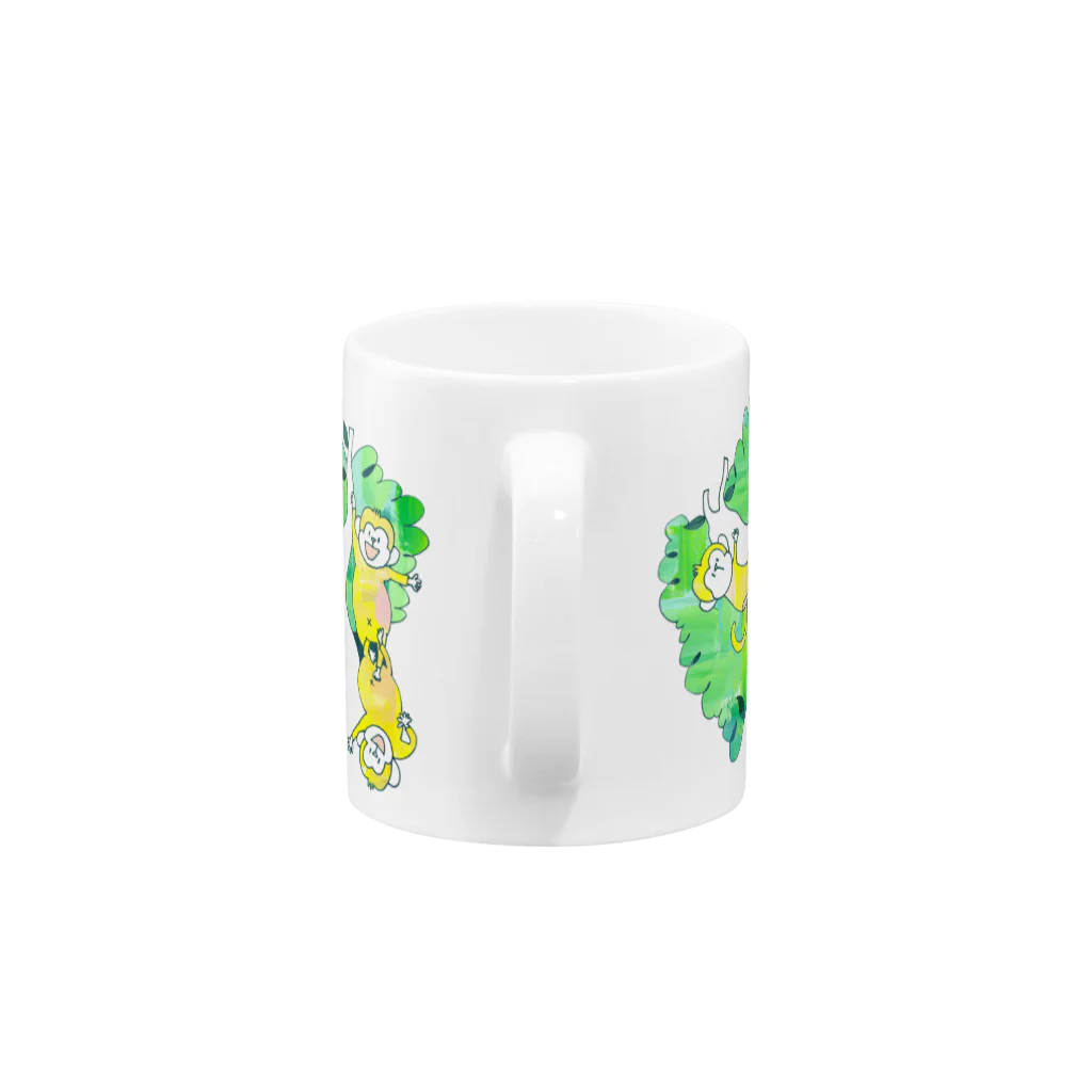 shirokumasaanのさるマグ（バナナ色） Mug :handle