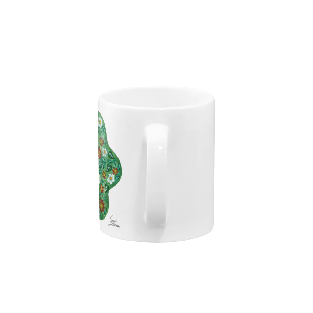 saorishinadaのライオンの花鬣 / Lion’s flower mane Mug :handle