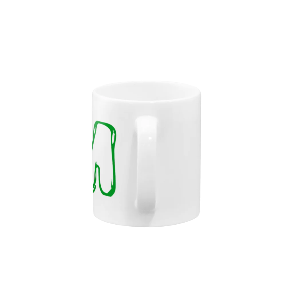 いちごだい福のMの気持ち (イニシャル) Mug :handle
