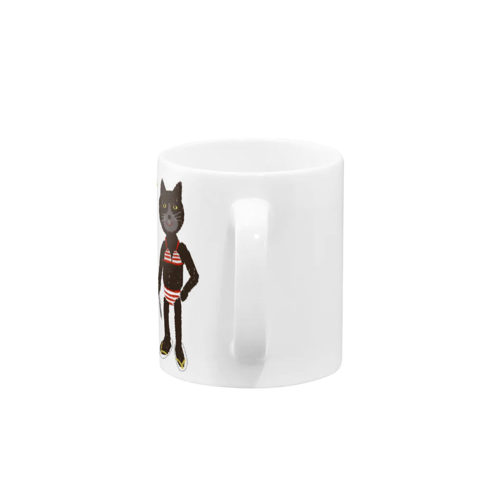 キッチン くろねこのちょろいもんさ Mug :handle