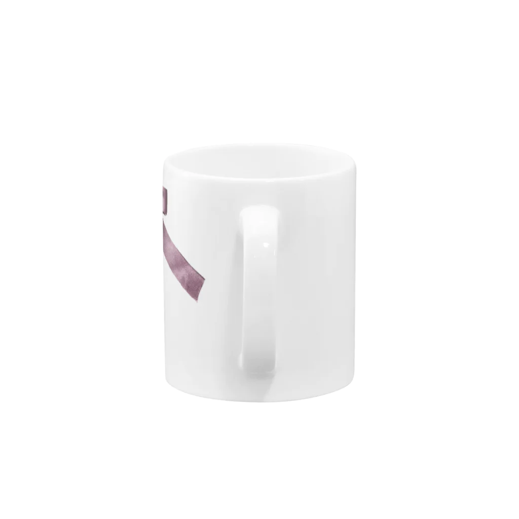 💜Salon de Lucia💜のPink × Lavender Lased-up Ribbon Mug :handle